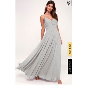 NWOT Flowy Gray Formal Dress